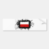 Poolse vlag bumpersticker (Voorkant)