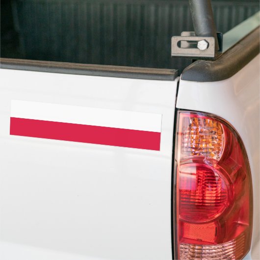 Poolse vlag bumpersticker (Op Truck)
