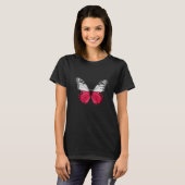 Poolse vlag Butterfly T-shirt (Voorkant volledig)