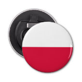Poolse vlag button flesopener (Voorkant)