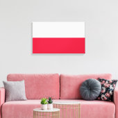 Poolse vlag canvas afdruk (Insitu (Woonkamer))
