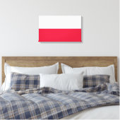 Poolse vlag canvas afdruk (Insitu (Slaapkamer))