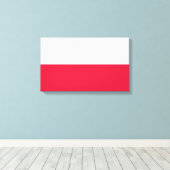 Poolse vlag canvas afdruk (Insitu (Houten vloer))