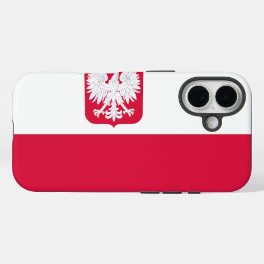 Poolse vlag Case-Mate iPhone case (Achterkant (horizontaal))