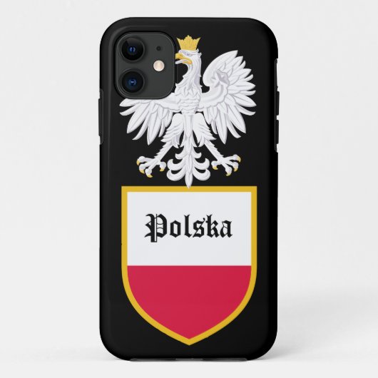 Poolse vlag Case-Mate iPhone case (Achterkant)