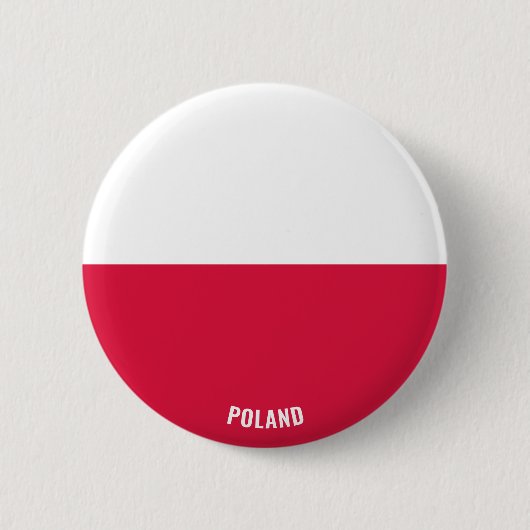 Poolse vlag charmerende patriottische vlag ronde button 5,7 cm (Voorkant)