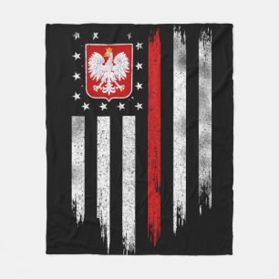 Poolse vlag Combo Poland Usa Polska Fleece Deken
