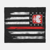Poolse vlag Combo Poland Usa Polska Fleece Deken (Voorkant (Horizontaal))