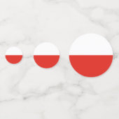 Poolse vlag confetti (Achterkanten)