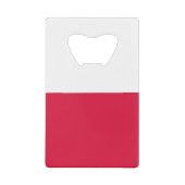 Poolse vlag creditkaart flessenopener (Voorkant)