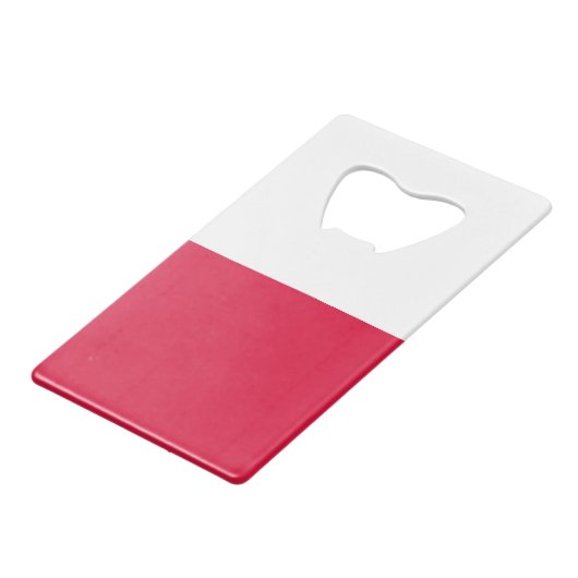 Poolse vlag creditkaart flessenopener (Voorkant Gekanteld)