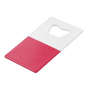 Poolse vlag creditkaart flessenopener (Achterkant Gekanteld)