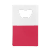 Poolse vlag creditkaart flessenopener (Achterkant)