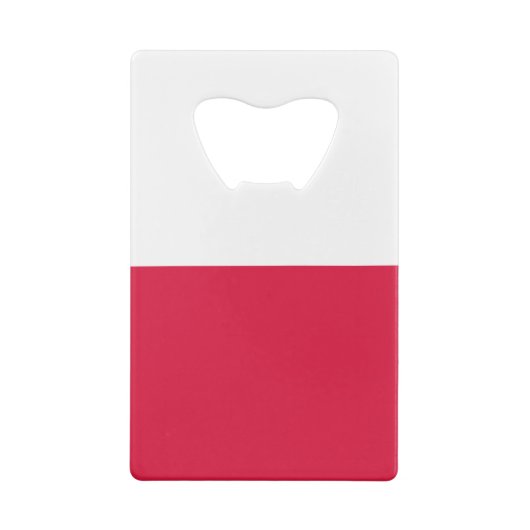 Poolse vlag creditkaart flessenopener (Achterkant)