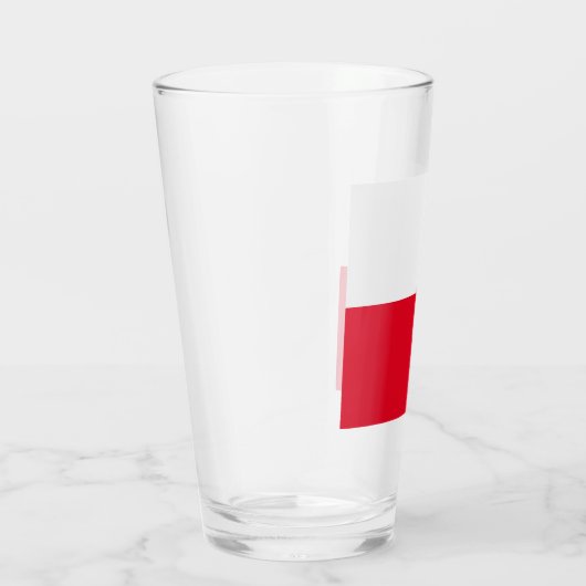 Poolse vlag Drink glas (Rechts)