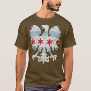 Poolse vlag Eagle Chicago T-shirt