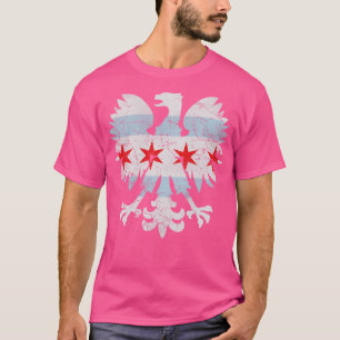 Poolse vlag Eagle Chicago T-shirt
