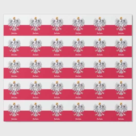 Poolse vlag, Eagle en Poolse cadeautjes Verpakking Cadeaupapier (Vlak)