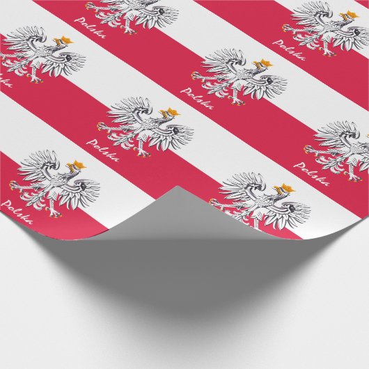 Poolse vlag, Eagle en Poolse cadeautjes Verpakking Cadeaupapier (Hoek)