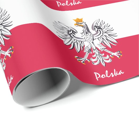 Poolse vlag, Eagle en Poolse cadeautjes Verpakking Cadeaupapier (Rol Hoek)