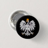 Poolse vlag, Eagle en Poolse mode/sport Ronde Button 3,2 Cm (Voorkant /achterkant)