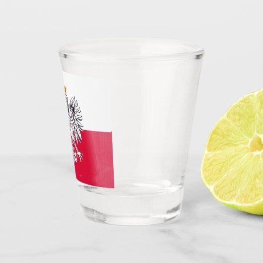 Poolse vlag & Eagle Polen land patriot/sport Shot Glas (Rechts)