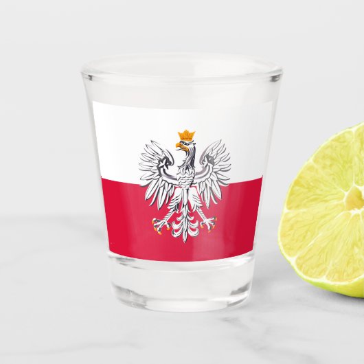Poolse vlag & Eagle Polen land patriot/sport Shot Glas (Voorkant)