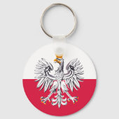 Poolse vlag & Eagle, Poolse feestdag, reizen/sport Sleutelhanger (Voorkant)