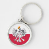 Poolse vlag & Eagle, Poolse feestdag, reizen/sport Sleutelhanger (Voorkant)