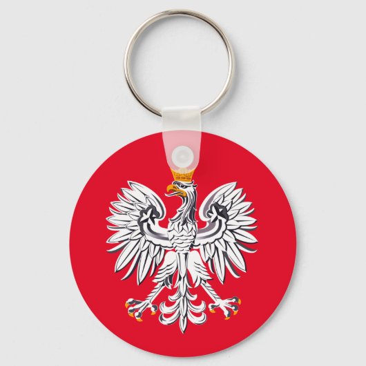 Poolse vlag & Eagle, Poolse feestdag, reizen/sport Sleutelhanger (Voorkant)