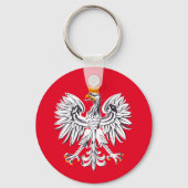 Poolse vlag & Eagle, Poolse feestdag, reizen/sport Sleutelhanger (Achterkant)