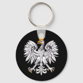 Poolse vlag & Eagle, Poolse feestdag, reizen/sport Sleutelhanger (Achterkant)