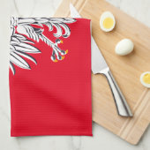 Poolse vlag & Eagle, Poolse mode/sport Theedoek (Quarter Fold)