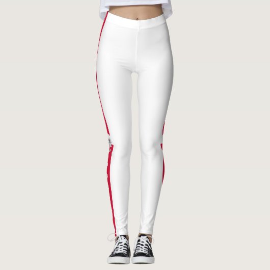 Poolse vlag Eagle & Poolse mode / Wit Leggings (Voorkant)