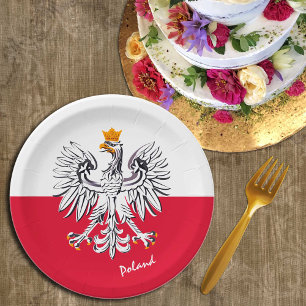 Poolse vlag & Eagle, Poolse partij patriotten/spor Papieren Bordje