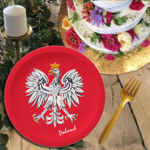 Poolse vlag & Eagle, Poolse partij patriotten/spor Papieren Bordje