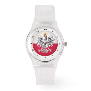 Poolse vlag & Eagle, Poolse trendy mode/ontwerp Horloge
