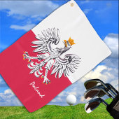 Poolse vlag & Eagle, reizen Polen, vakantie/sport Golfhanddoek
