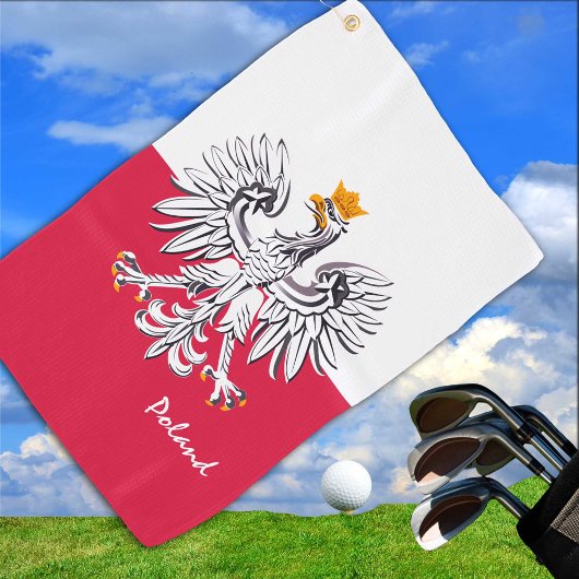 Poolse vlag & Eagle, reizen Polen, vakantie/sport Golfhanddoek