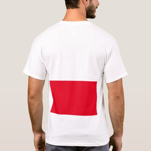 Poolse vlag & Eagle T-Shirt (Achterkant)