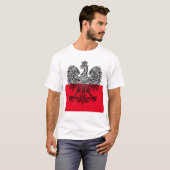 Poolse vlag & Eagle T-Shirt (Voorkant volledig)