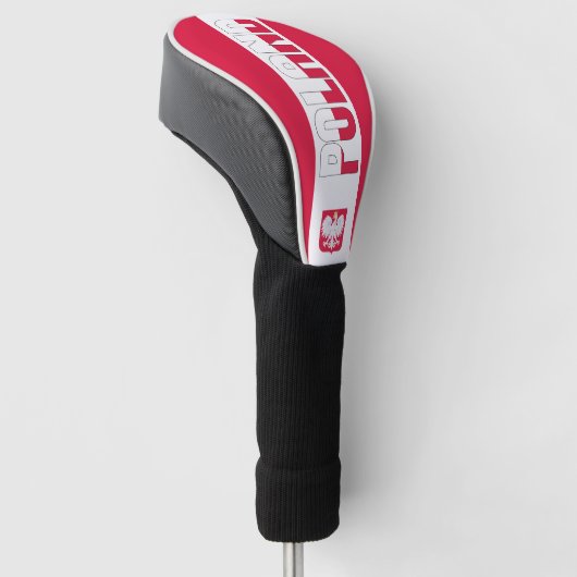Poolse vlag: een prachtig patriottisch golfheadcover (Schuin)