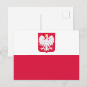 Poolse vlag Emblem - Polska Polen - Herb Polski Briefkaart (Voorkant / Achterkant)