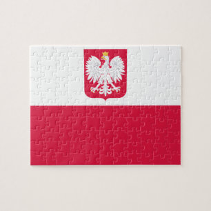 Poolse vlag Emblem - Polska Polen - Herb Polski Legpuzzel