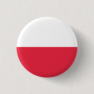 Poolse vlag Emblem Ronde Button 3,2 Cm