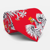 Poolse vlag en Eagle Polen reizen, vakantie/sport Stropdas (Opgerold)