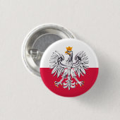Poolse vlag en Eagle Poolse mode patriot/sport Ronde Button 3,2 Cm (Voorkant /achterkant)
