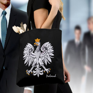 Poolse vlag en Eagle, Poolse mode/sportfans Tote Bag