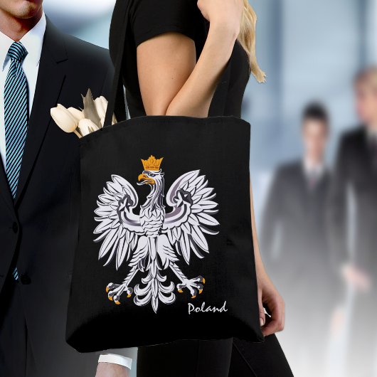 Poolse vlag en Eagle, Poolse mode/sportfans Tote Bag