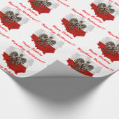 Poolse vlag en kaart met Eagle Birthday Cadeaupapier (Hoek)